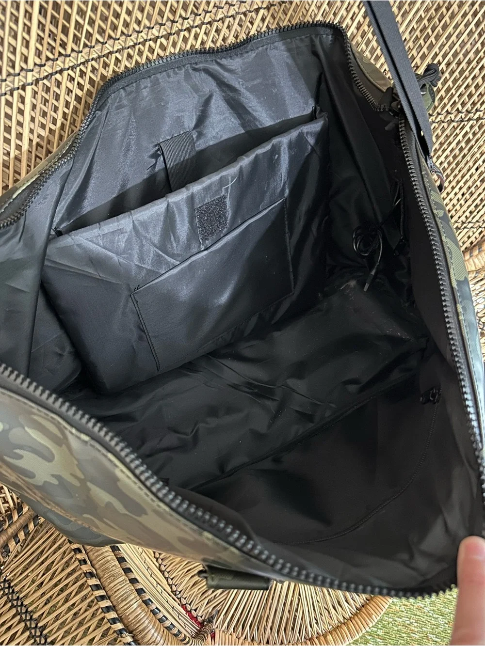 Duchamp Olive Green Camo Duffel Bag